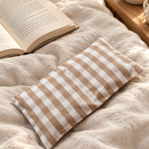 Bouillotte Vichy brun beige – petit format