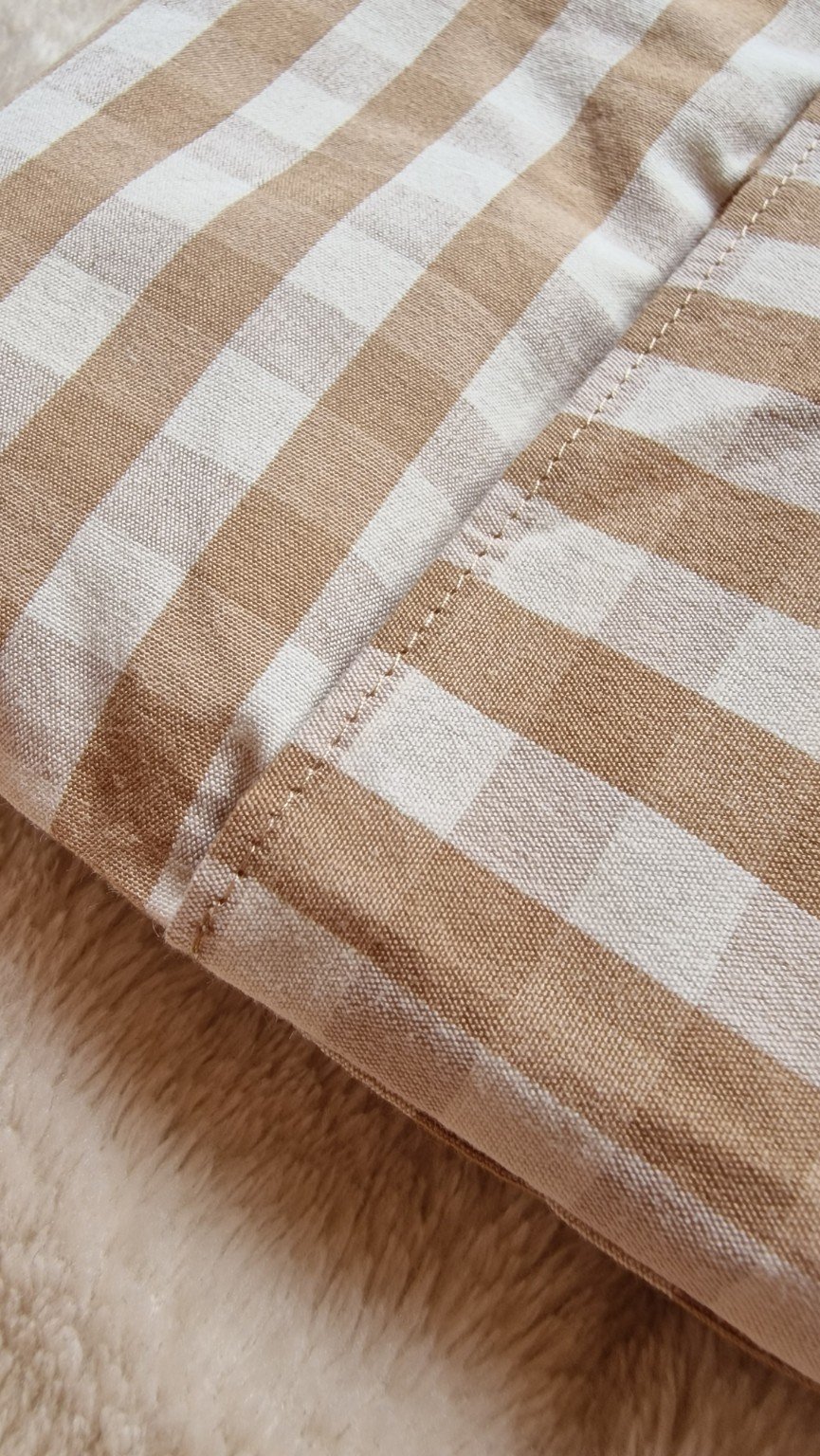 Bouillotte Vichy brun beige – grand format - Image 5